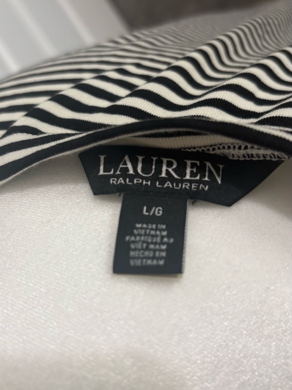 Ralph Lauren Black & White Striped Women’s Maxi Dress - Picture 3 of 4